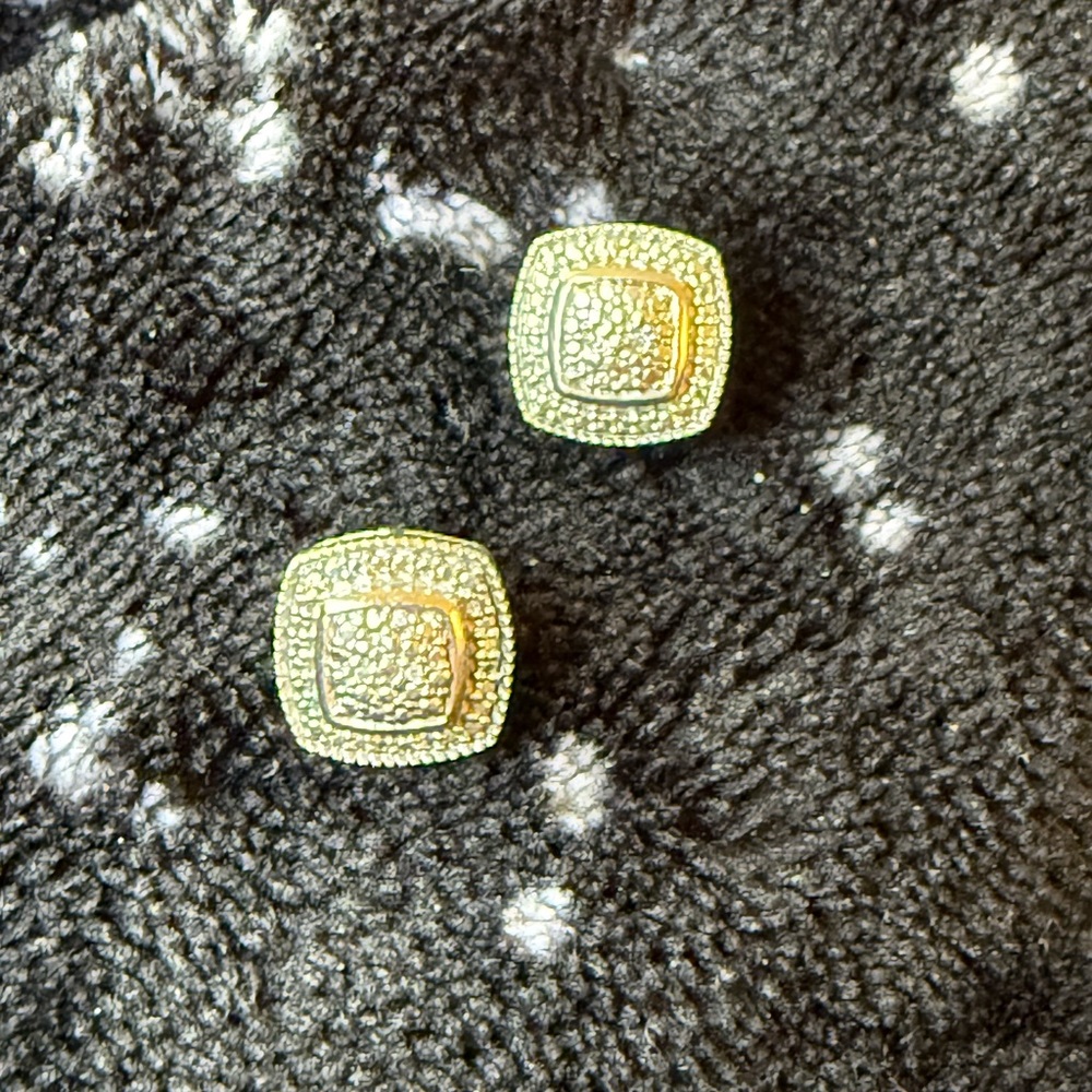 Elegant Silver Square Earrings